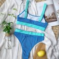 thumbnail image 4 of Sngxgn Women Swimsuits Ruffle Tummy Control Bathing Suit(Blue,M), 4 of 6
