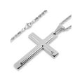 thumbnail image 3 of West Coast Jewelry Men's Polished Stainless Steel Layer Cross Necklace, 3 of 4