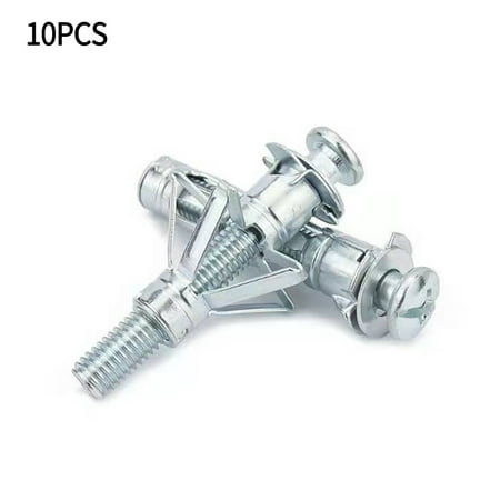 

10 x METAL HEAVY DUTY PLASTERBOARD CAVITY WALL ANCHORS PLUG FIXINGS