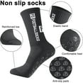 thumbnail image 5 of 6 Pairs Grip Soccer Socks for Men Anti Slip Athletic Socks Non-Slip Sports Football Basketball Socks with Grip Pads, 5 of 6