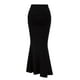 thumbnail image 4 of Falda de verano de cintura alta, elástica y plisada con corte en forma de cola de pez para mujer - Mezcla de poliéster y spandex, cuello en V y mangas con forma de pétalo - Tallas S-XXL para fiesta, 4 of 4