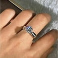 thumbnail image 2 of 2Ct Round Cut Lab Created Diamond Engagement Ring 14k White Gold Plated, 2 of 2