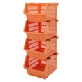 thumbnail image 6 of 4PCS Stackable Storage Baskets Each 8.7 in H Organizer Basket Stacking Storage 11*13.8*33.5 in for Kitchen, Bathroom, Living Room, 6 of 14