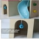 thumbnail image 5 of Casa de hámster para escondite de animales pequeños para mascotas con divertido tobogán de escalera para escalar Cabaña de madera Juguetes para masticar para animales pequeños como hámster enano y ratón MFZFUKR WRQX-125, 5 of 7