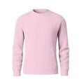 thumbnail image 5 of CharmCyan Men's Round Neck Long Sleeve Ribbed Knit Pullover Pink M, 5 of 7