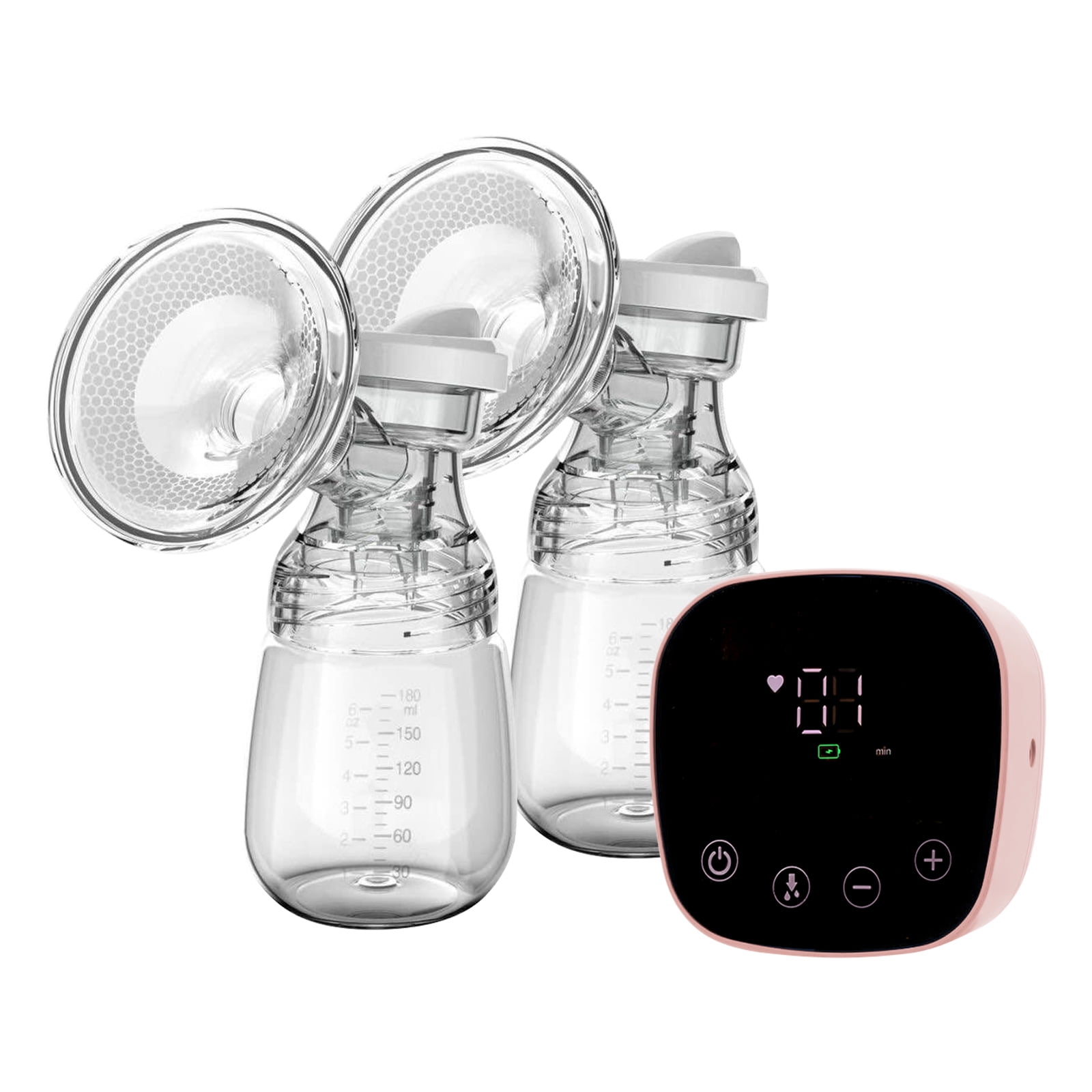 Electric Breast Pump 5 Modes & 9 Levels LED Smart Frequency Breast Pump Portable Pain-Free Breastmilk Pump Rechargable Single & Double Backflow Protector 