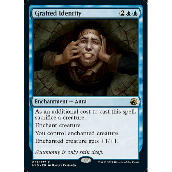 MtG Innistrad: Midnight Hunt Rare Grafted Identity #57