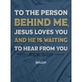 thumbnail image 4 of Kerusso Unisex Short Sleeve Casual T-Shirt, The Person Behind Me, Indigo Blue, MD, 4 of 9
