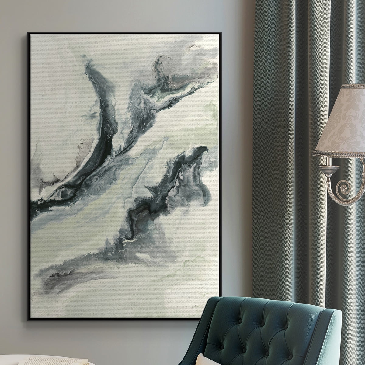 Untitled Framed Premium Gallery Wrapped Canvas - Ready to Hang - 25 x 37 - Black Floating Frame