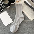thumbnail image 2 of vnanda Soft Socks 1 Pair Unisex Socks Pure Color Knitted Mid-tube Ankle Protection Soft High Elasticity Anti-slip Warm No Odor Sweat Absorption Adult Four, 2 of 8