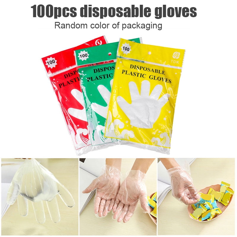Karcher 100PCS Disposable Plastic Vinyl Clear Medium Gloves Allergy Latex And Powder Free Great For Home Kitchen NEW