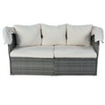 thumbnail image 4 of Smuxee Contemporary Patio Round Daybed with Retractable Canopy Sofa, 49.6 lb, White, 4 of 8