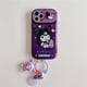 thumbnail image 4 of Funda trasera para teléfono Iphone 11, 12, 13, 14 Pro Max, bonita melodía de kitty kuromi, cinnamoroll con adornos de muñecas, espejo de maquillaje, 4 of 4