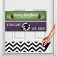 thumbnail image 5 of Deck the Door Decor | Magnetic Kick Plates - Interchangeable 3 Pack - Holiday & Decorative Theme - for Steel Doors - (6x30", Chevron/Merry Christmas/Witch Ride), 5 of 6