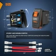 thumbnail image 2 of Nilight UTV Chase Lights Rocker Switch On Off 5 PIN SPST LED Light Bar Switches with Orange Backlit 12V 24V Toggle Switches with Jumper Wires Set for ATVs UTVs Cars Trucks RVs, 2 Years Warranty, 2 of 9