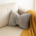 thumbnail image 4 of Solid-Color Bow Throw Pillow, Decorative Cotton Pillow for Sofa and Bed, Comfortable Cushion for Backrest, Cozy and Elegant Pillow for Office Chairs and Living Room Decor, Versatile Decorative Pillow, 4 of 6