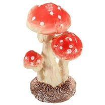 WHAMVOX 3 Head Home Decor Miniature Fairy Garden Decorations Mushroom Figurine Figure