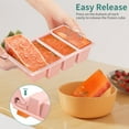 thumbnail image 2 of TINANA Silicone Freezer Tray with Lid 2 Pack, 1 Cup Freezing Food Molds, Make Perfect Soups, Extra Large Ice Cubes for Meal Prep, Sauces, Soups, Stews, Broths, Oven and Dishwasher Safe-Pink, 2 of 7