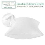 Debonair 1800 Count Double Brushed Microfiber Envelope Pillowcases Set of 2(Standard 20 X 25, White)