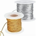 thumbnail image 6 of 21.87 Yards 1MM Gold and Silver Metallic Elastic Twine Round Cord Thread Rope Christmas Ornament String for DIY, 6 of 6