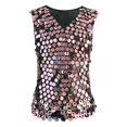 thumbnail image 5 of Landzoo Vest For Men Sequins Sleeveless V-Neck Undershirt Summer Cozy Soft Men Tank Tops Size L Rose Gold, 5 of 6