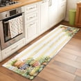 thumbnail image 3 of Kitchen Runner 2 x 6 Ft, Spring Flowers Non-Slip Residential Carpet, Country Botanical Budding Floral Pot Stripes Indoor Crawling Mats Runner Rugs for Living Room/Dining Room/Bedroom, 3 of 9