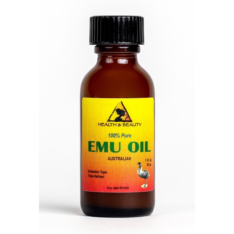 EMU OIL AUSTRALIAN ORGANIC TRIPLE REFINED 100 PURE 1 OZ in GLASS