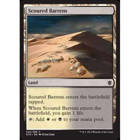 MtG Khans of Tarkir Common Scoured Barrens (Foil) #242