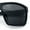 All Black, variant on Polarized Color Mirror Mens Rectangle Sport Horn Rim Plastic Sunglasses All Black