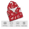 thumbnail image 4 of GHUALURU Men's Christmas Snowflake Reindeer Gift Graphic Pullover Hoodie, Red3，L, 4 of 5