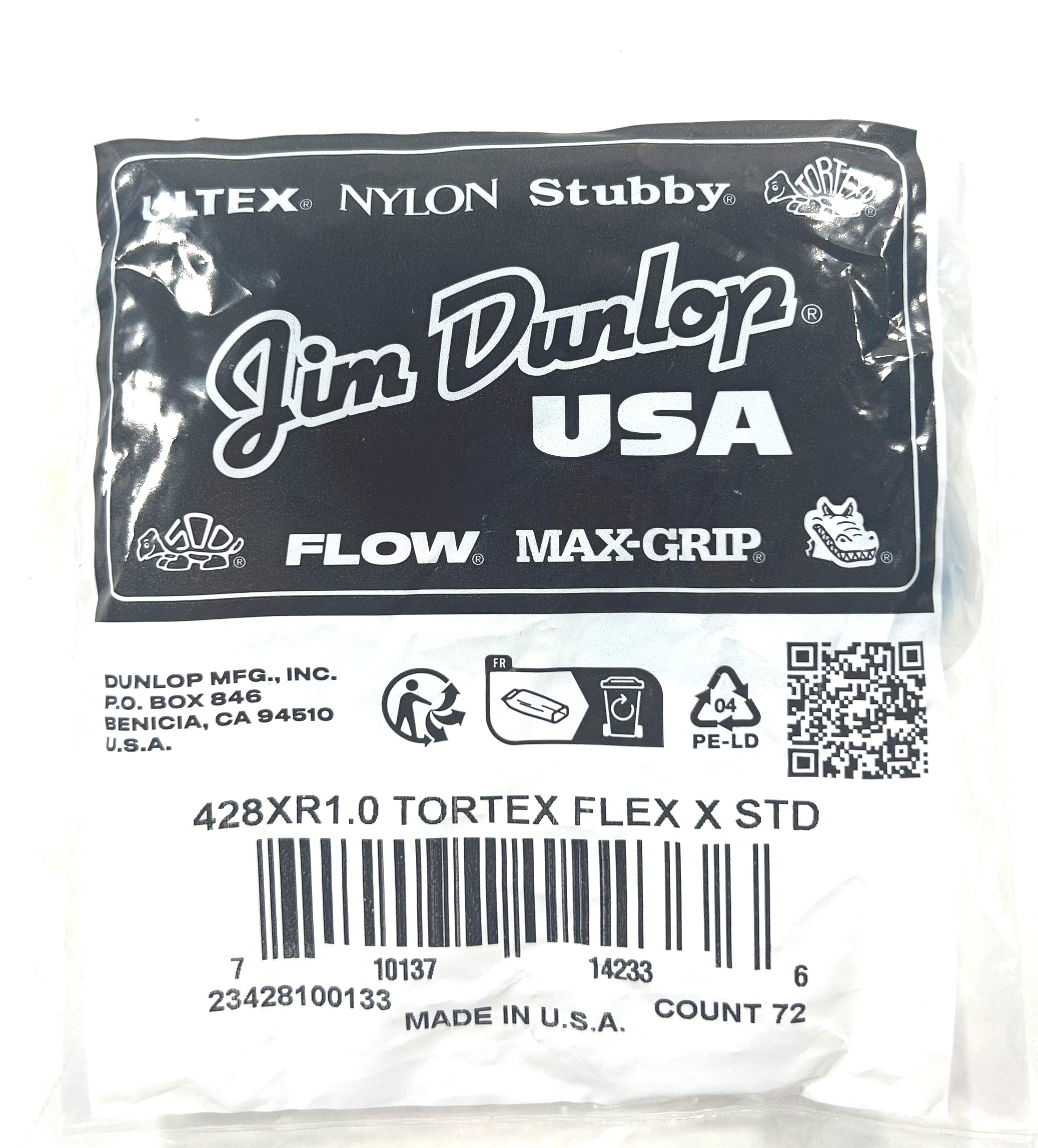 Dunlop Guitar Picks Tortex Flex X Standard 72 Picks 1.00mm Light (428XR1.00)