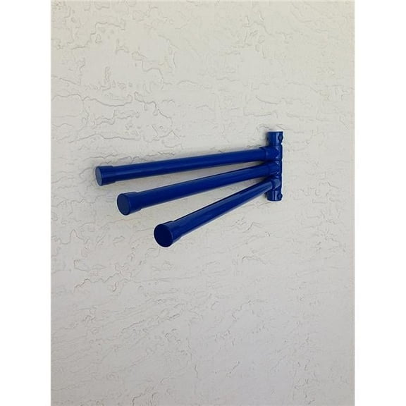 Outdoor LampWM3-BLU Wall Mount 3 Bar Towel Rack, Blue