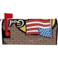 thumbnail image 5 of Coolnut Mailbox Covers Magnetic Oversize God Bless America On Brick Wall Seasonal Mail Wraps for Home Outdoor Decor, 25.4"x20.78", 5 of 5