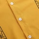 thumbnail image 5 of Camisas s Para Hombre Interior Camisas de vestir para hombre Camisa informal con botones de manga larga y corta con cuello de banda ajustada (Yellow, 3XL), 5 of 7