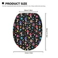 thumbnail image 5 of ZIATUBLE Mushroom Flower Toilet Lid Seat Cover Oblong Toilet Seat Cover Elastic Toilet Seat Lid Cover Oval Toilet Seat Cover Protector Universal Toilet Seat Covers for Bathroom, 5 of 6