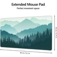 thumbnail image 3 of Fog Misty Forest Mountain Landscape Desk Mat,Extended Gaming Mouse Pad Large Non-Slip Rubber Base Mousepad with Stitched Edges,Waterproof Desk Pad for Computer/Laptop/Work/Office/Home 31.5" X 15.7", 3 of 6