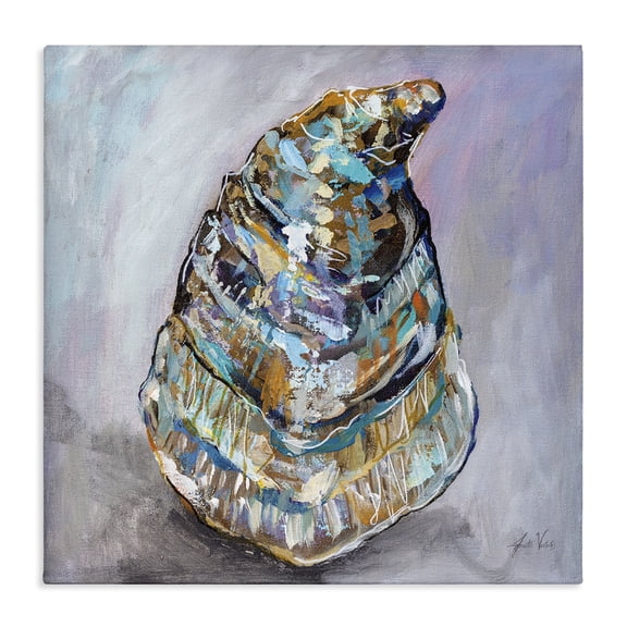 Stupell Industries Coastal Modern Oyster Canvas Art, 36 x 36, by Jeanette Vertentes