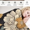 thumbnail image 3 of Chilfamy Boho Floral Botanical Throw Blankets, Mid Century Morden Plant Abstract Bohemian Flowers Tropical Leaves Cozy Warm Bed Couch Blanket, Flannel Throws to Decorate Room and Bedroom 50x60in, 3 of 6