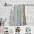 thumbnail image 6 of GZHJMY Vintage Brown Blue Wood Towel Set of 2 Rustic Bluish Wooden Board Larger Hand Face Towel Soft Microfiber Western Antique Barnwood Tea Bar Towel for Bathroom Farmhouse Home Decor, 6 of 7