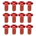thumbnail image 1 of SHISUYAN 12 Pcs Vis de Plaquette de Frein en Acier Titane Rouges pour Vélos Électriques, VTT, Route et BMX Installation Facile, 1 of 8
