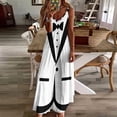 thumbnail image 4 of Bow tie TUXEDO Sleeveless Dress cute dress Dress woman dress women elegant luxury wedding dresses for parties, 4 of 6