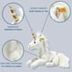 thumbnail image 5 of Cuerno de peluche Steiff Unica con forma de unicornio blanco metalizado, 28 cm, 5 of 6