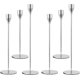 thumbnail image 1 of Set of 6 Silver Candlestick Holders Silver Candle Holder Taper Candle Holders Candle Holders Decorative Candlestick Holder(Silver), 1 of 4