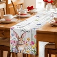 thumbnail image 5 of Grey Easter Table Runner 70 Inches, Spring Watercolor Tulip Flower Plant Wood Grain Bed Runner Dresser Scarves Tabletop for Indoor Outdoor Parties/Ceremony/Banquet, 13" x 70", 5 of 8