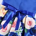 thumbnail image 6 of Elegant Girls' Rose Print Dress Evening Performance Dress, Holiday Performance Dress Princess Dress Special Occasion Dress Princess Dresses Blue, 6 of 7
