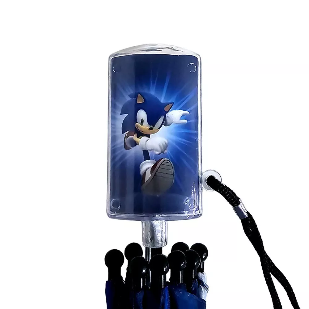 SONIC THE HEDGEHOG Umbrella w/ Clamshell Handle for Kids Age 3-7
