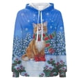 thumbnail image 4 of Pull de Noël à Capuche pour Femmes en Solde Mode Imprimé Pull Manches Longues Blouse Sweat-Shirt, 4 of 5