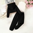thumbnail image 4 of ZACPNCV Girls Long Sleeve 3 Piece Outfits Graphic Crop Sweatshirt Tank and Sweatpants Set Black 7-8 Years, 4 of 5
