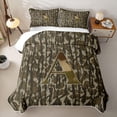 thumbnail image 2 of meiyoeat Rustic Hunting Camo Bed Spread Queen For Boys,Green Initial Letter A Queen Coverlet Set For Men,3pcs, 2 of 7