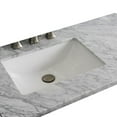 thumbnail image 5 of Bellaterra Home 430002-37L-WMR 37 in. Carrara Countertop & Single Rectangle Left Sink, White, 5 of 6